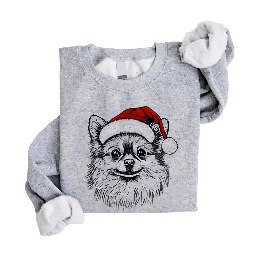 Christmas T-Shirts And Sweatshirts, Women'S Sweatshirts, Long-Sleeved Pullover Sweatshirts, Women'S Long-Sleeved Tops