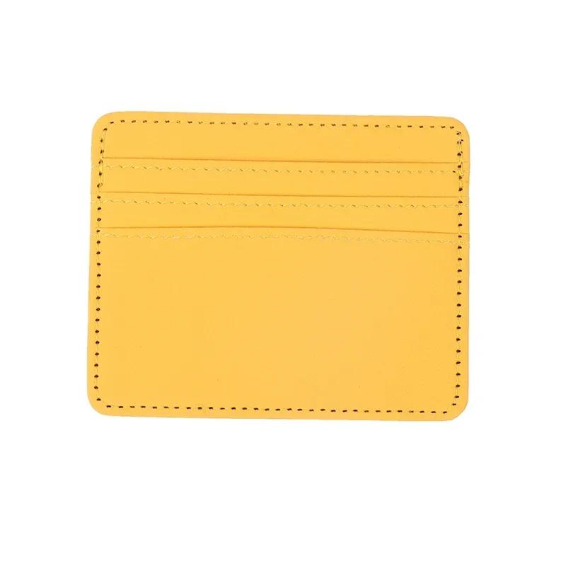 1pc Pu Leather Id Card Holder Candy Color Bank Credit Card Box Multi Slot Slim Card Wallet Women Men Business Cards Cover