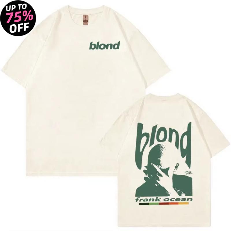 

Y2k Unisex Blond Fashion T-shirt Rapper Frank Retro Graphic T Shirt Men s women Hip Hop Ocean Album Clothing T-Shirts 5XL різнокольоровий