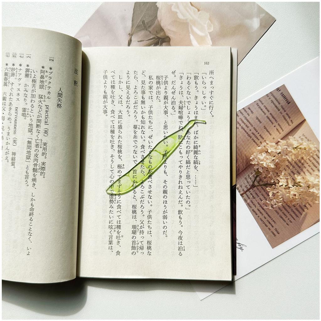 Transparenter Acryl-Lesezeichen Frucht-Gemüse-Design Kreativer Seitenmarkierer Klares Buchzubehör Für Lese-Schüler Geschenk