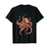 Fashion Octopus Vintage T Shirt 100 Cotton O Neck Summer Short Sle