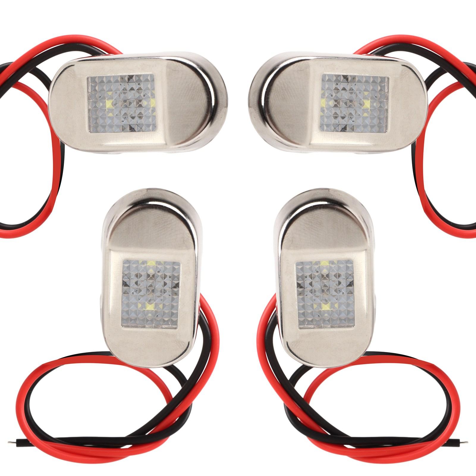 

4 шт. Светодиодный боковой габаритный фонарь 12 В IP68 Водонепроницаемый Универсальный фонарь для ночной рыбалки для дома на колесах, яхты, грузовика, кемпера