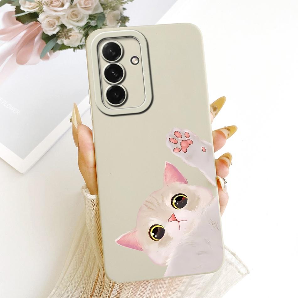For Samsung Galaxy A56 A36 Cute Cat Flower Cartoon Phone Case For Samsung A36 A56 5G Shockproof Soft Silicone Covers Bumpers
