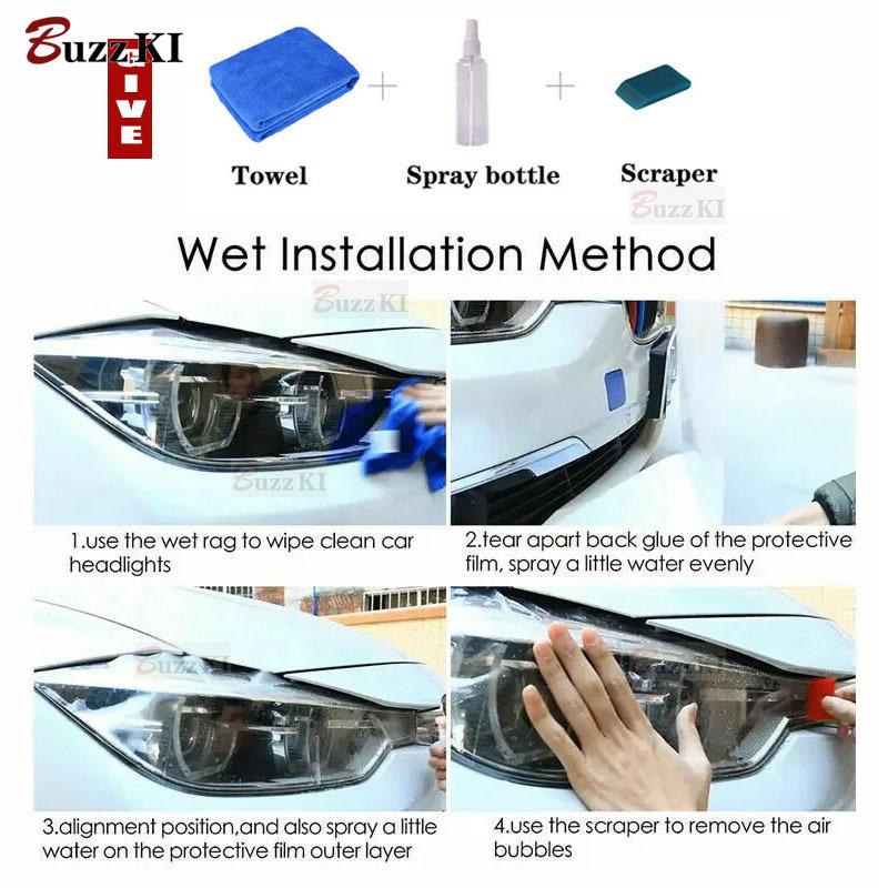 2 Pcs Car Headlight Protective Anti Scratch Film Transparent Black TPU Sticker For Honda HRV 2016 2017 2018 2019 2020 Accessory