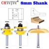 1PC 8mm Shank Rail & Stile Router Bits-Matched Quarter-round Woodworking Cutter Tenon Cutter for Woodworking Tools