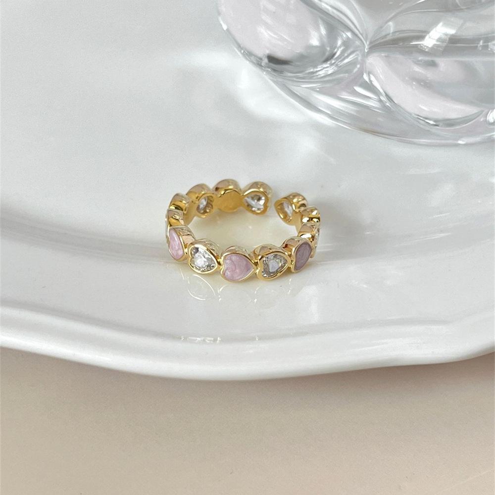 Li Luo Vintage Gold Gebürsteter 925 Sterling Silber Verstellbarer Damenring