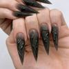 Halloween Dark Pointed Nail Wearing Nail Cold Feeling Sweet Cool Ins Wind Fake Nail Removable Manicure 24 Pieces