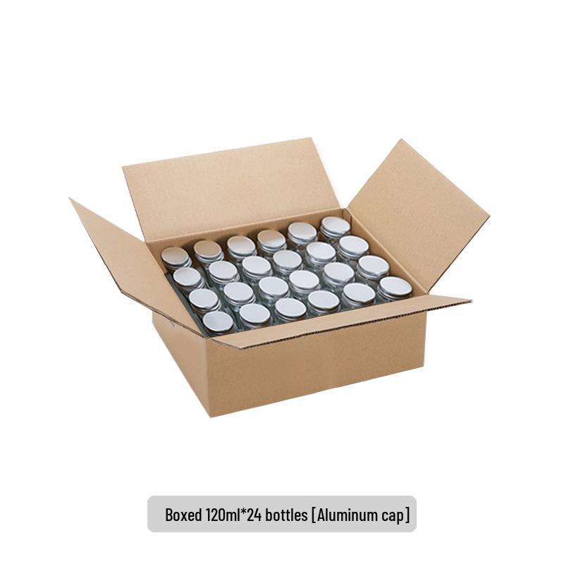 Square Glass Spice Jars with Solid Wood Lids - Kitchen Storage Set