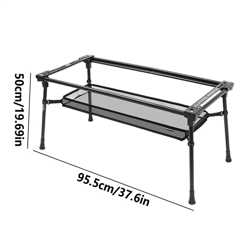 

Camping Table Lightweight Detachable Aluminum Alloy Portable Camping Table Hiking Accessories For Indoor Travel Picnic Hiking чёрный