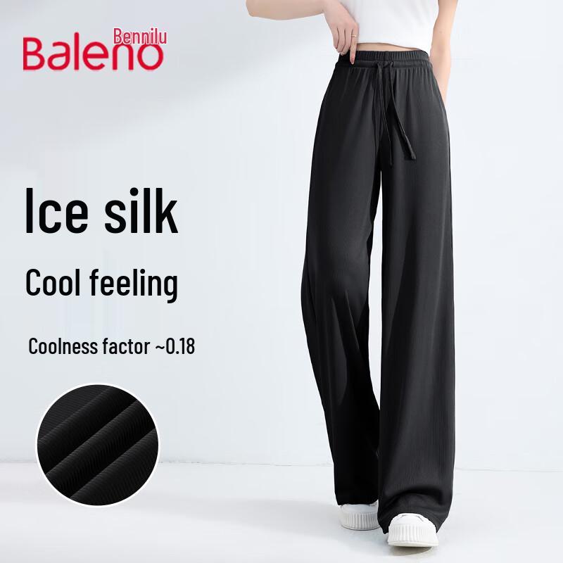 

Baleno Women s Cooling Straight Wide-Leg Casual Pants S