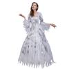 Vintage Stil Quadratischer Ausschnitt Netz Langkleid Halloween Cosplay Geisterbraut Kostüm Party Aufführung