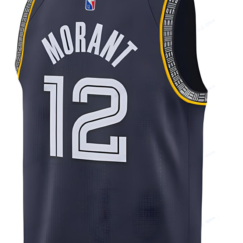 Nike NBA Memphis Grizzlies Morant City Edition Swingman Jersey Navy Men Streetwear DB4033-419