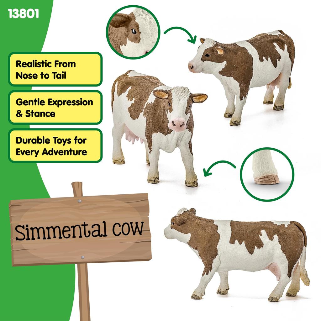 Schleich Farm World Simmental Cow (Female) Figure 13801