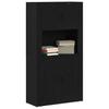 Highboard in Black Oak Look 80 x 33 x 150 cm Engineered Wood