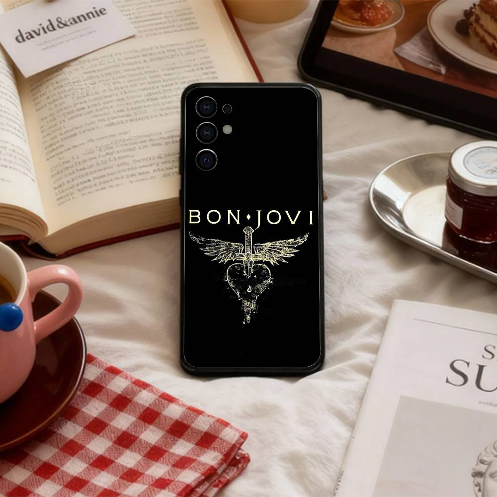 Leggendario B-Bon J-Jovi B-Band Custodia per Telefono Per Samsung S 25,24,23,22,30,21,10,9,Ultra,Plus,Lite,FE,4,5 G Custodia Nera Morbida