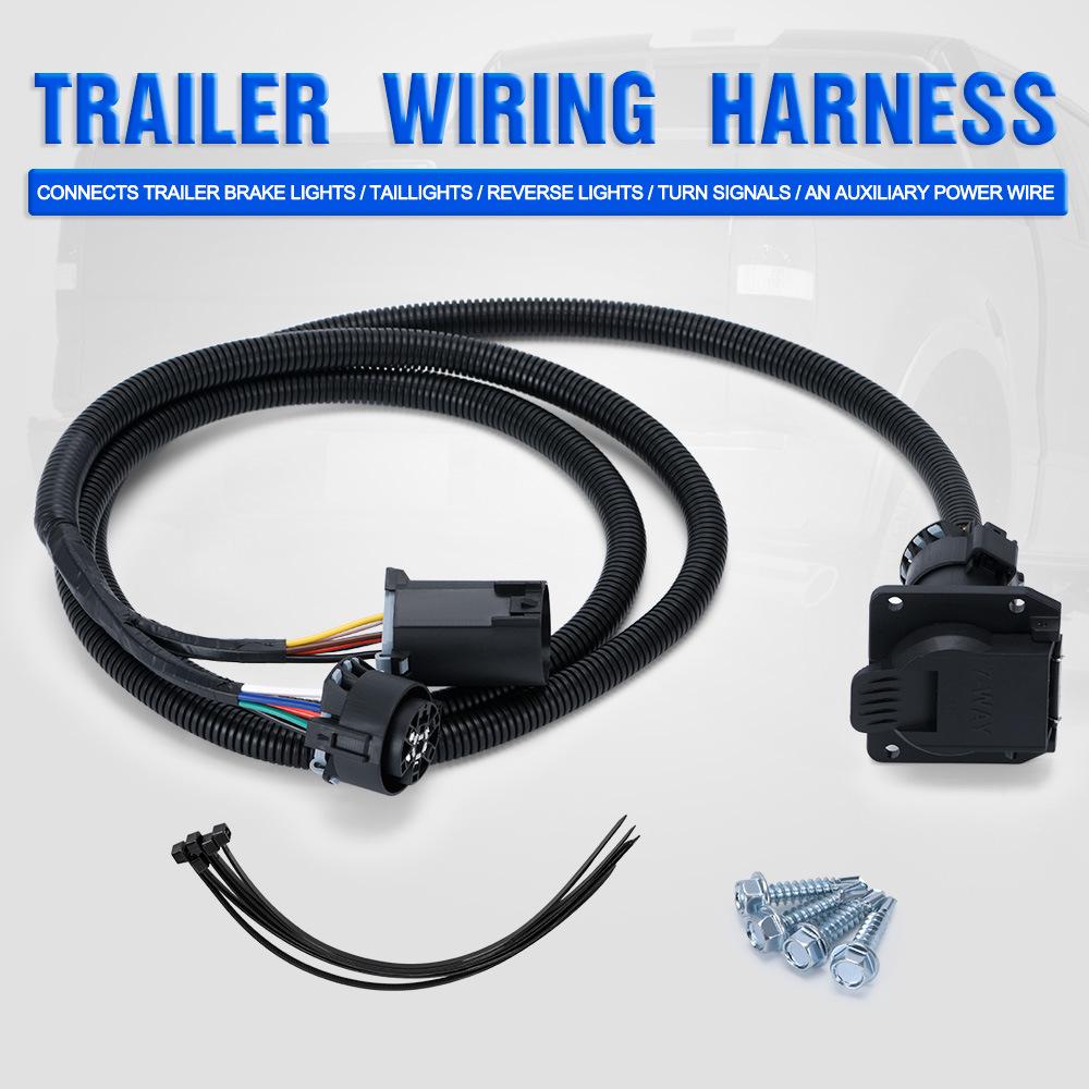 7-Foot 7-Pin Truck Bed Wiring Extension for Chevrolet, Dodge, and Ford