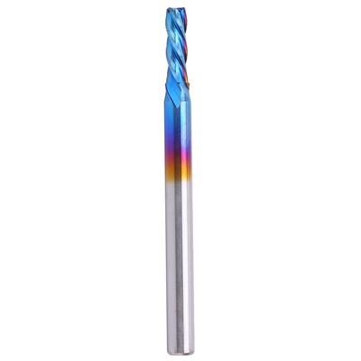 4-skärig pinnfräs volframstål NanoBlue-beläggning CNC rakt skaft fräs(3.175 x 2.5 x 8 )