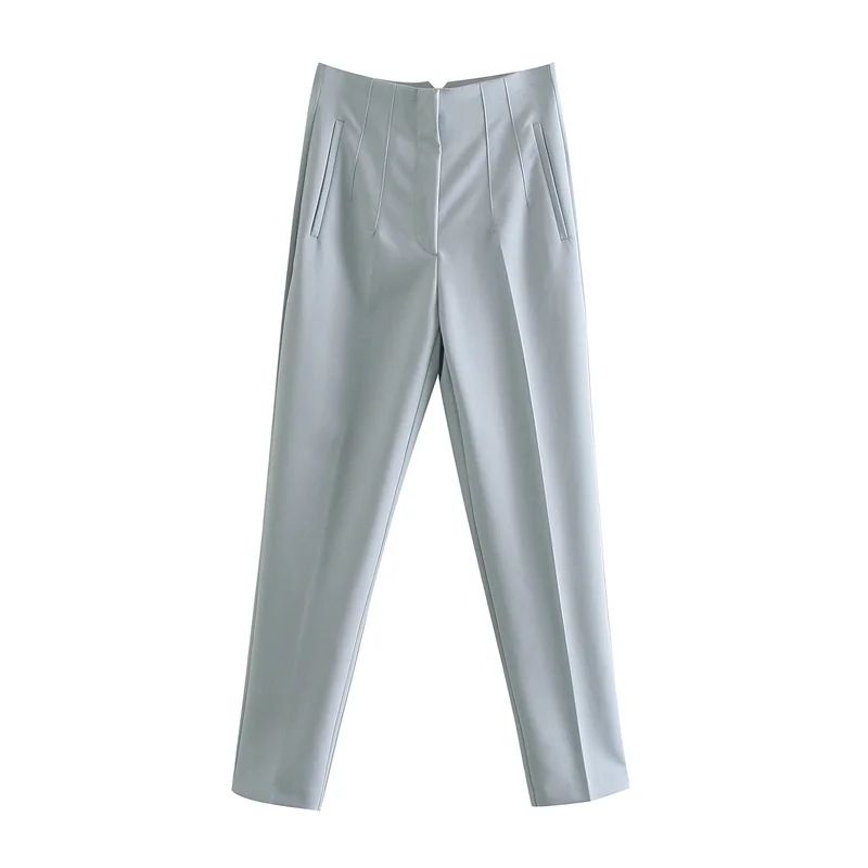 Cigarette Pipe Commute Leisure Candy Color Slim Looking Ankle-Length Pants