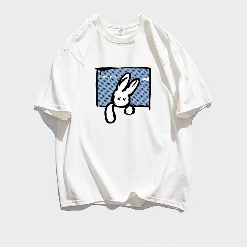 Trendy brand autumn men's short sleeved t-shirt men's pure cotton round neck plus fat plus plus plus size fat loose short sleeved navy blue