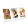 3 Packs 3inches L Shape Acrylic Photo Frame Transparent Mini Stand Compatible with Fujifilm Instax Mini 8 8+ 70 7s 90
