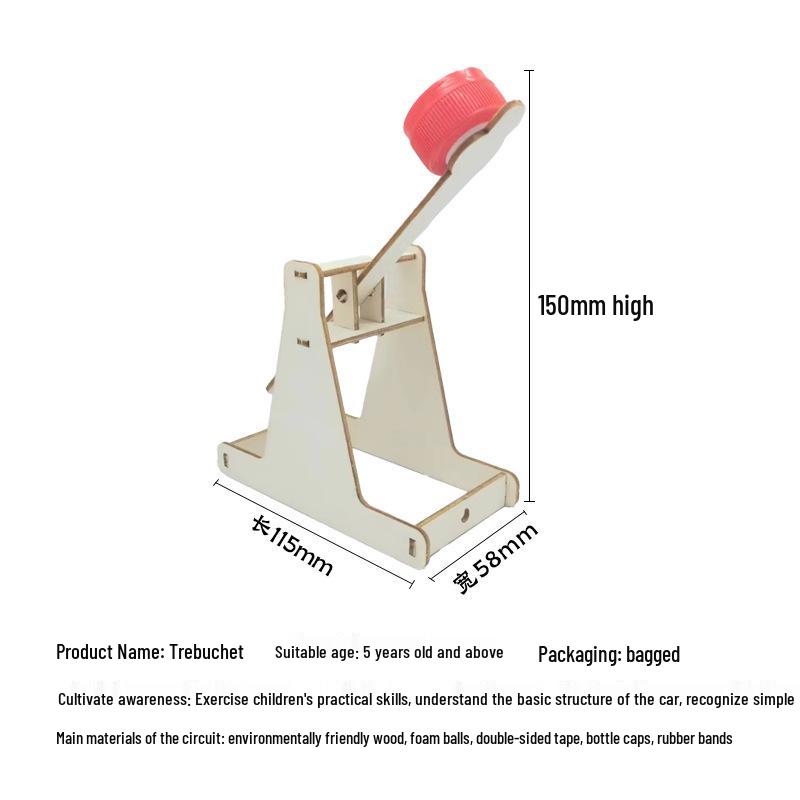 Wooden Catapult Science Experiment Kit for Kids: Educational Teaching Aids