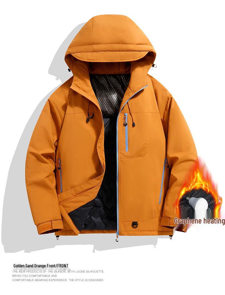 Graphene Windproof Ski Jacket - Unisex Outdoor Warm Coat XL (for 130-145 jin)