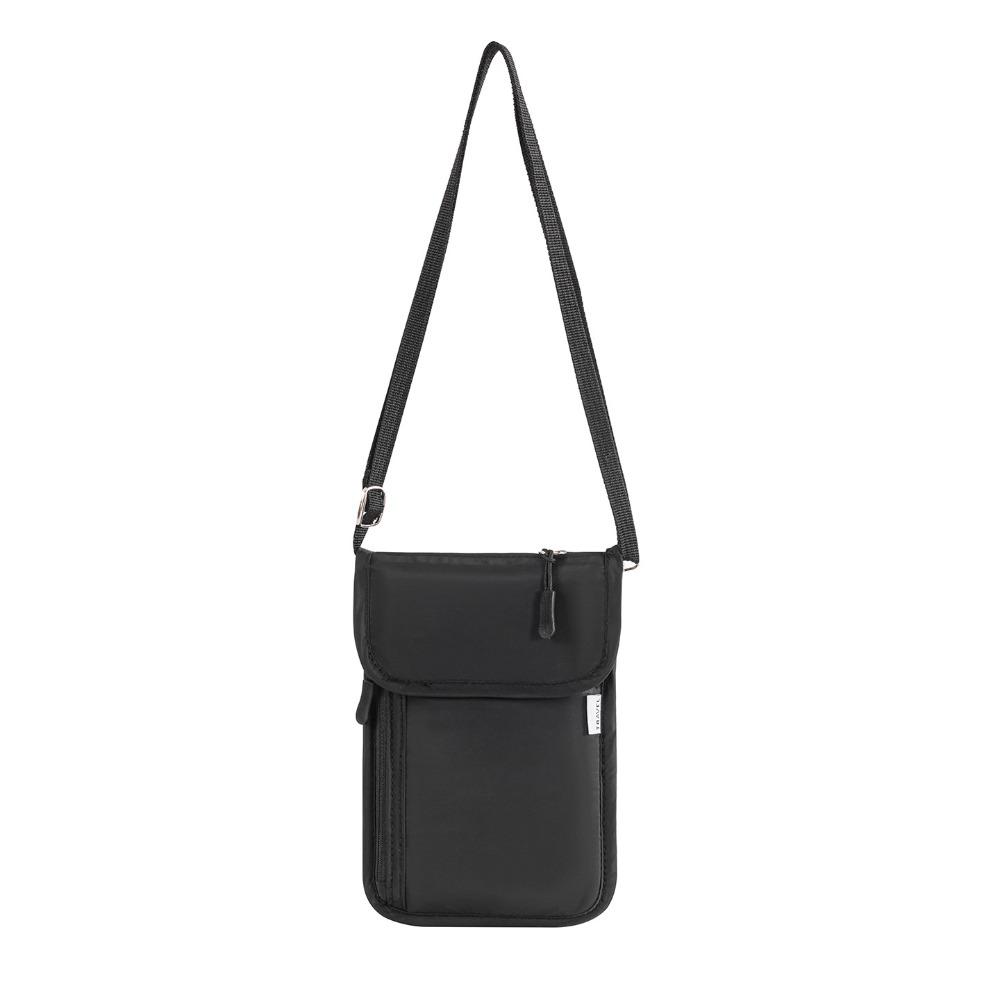 Waterproof Neck Wallet Adjustable Strap Travel Document Pack Neck Hanging Bag  Travel Use чёрный