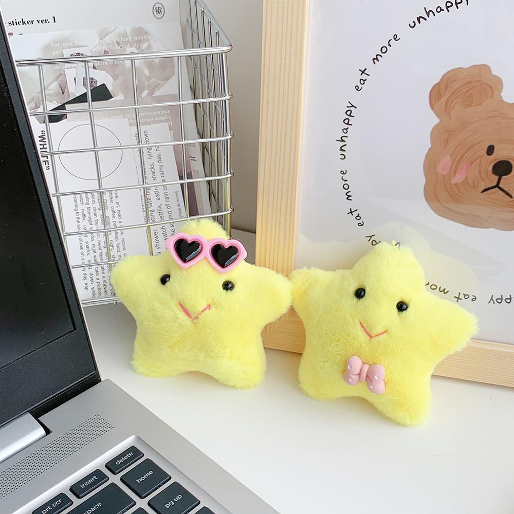 Soft Star Bunny Keychain Plush Adorable Rabbit Toy Backpack Accessories
