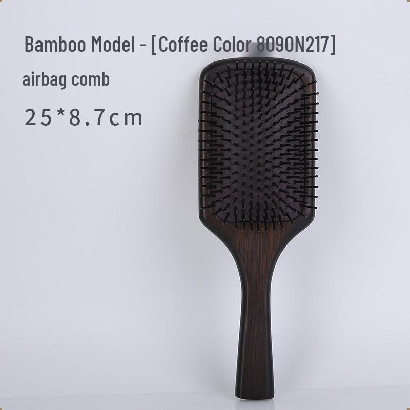 

Ebony Bristle Massage Hair Comb for Women - Cushioned, Smooths & Adds Volume for Long Hair