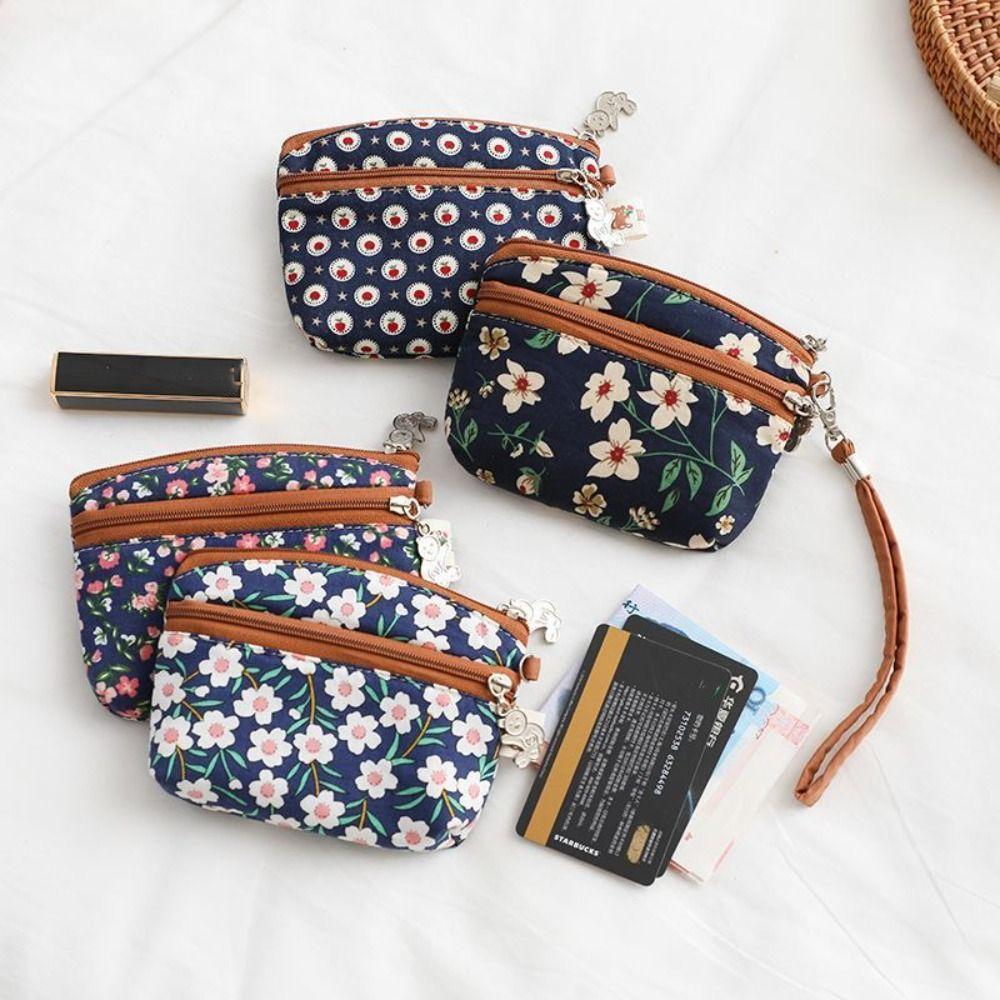 Multifuctional Small Makeup Lipstick Bag Korean Style Mini Canvas Storage Bag  Travel