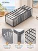 6PCS 6Pcs Multi-Grid Clear Mesh Box For Bras Panties Socks Foldable Wardrobe Organizer
