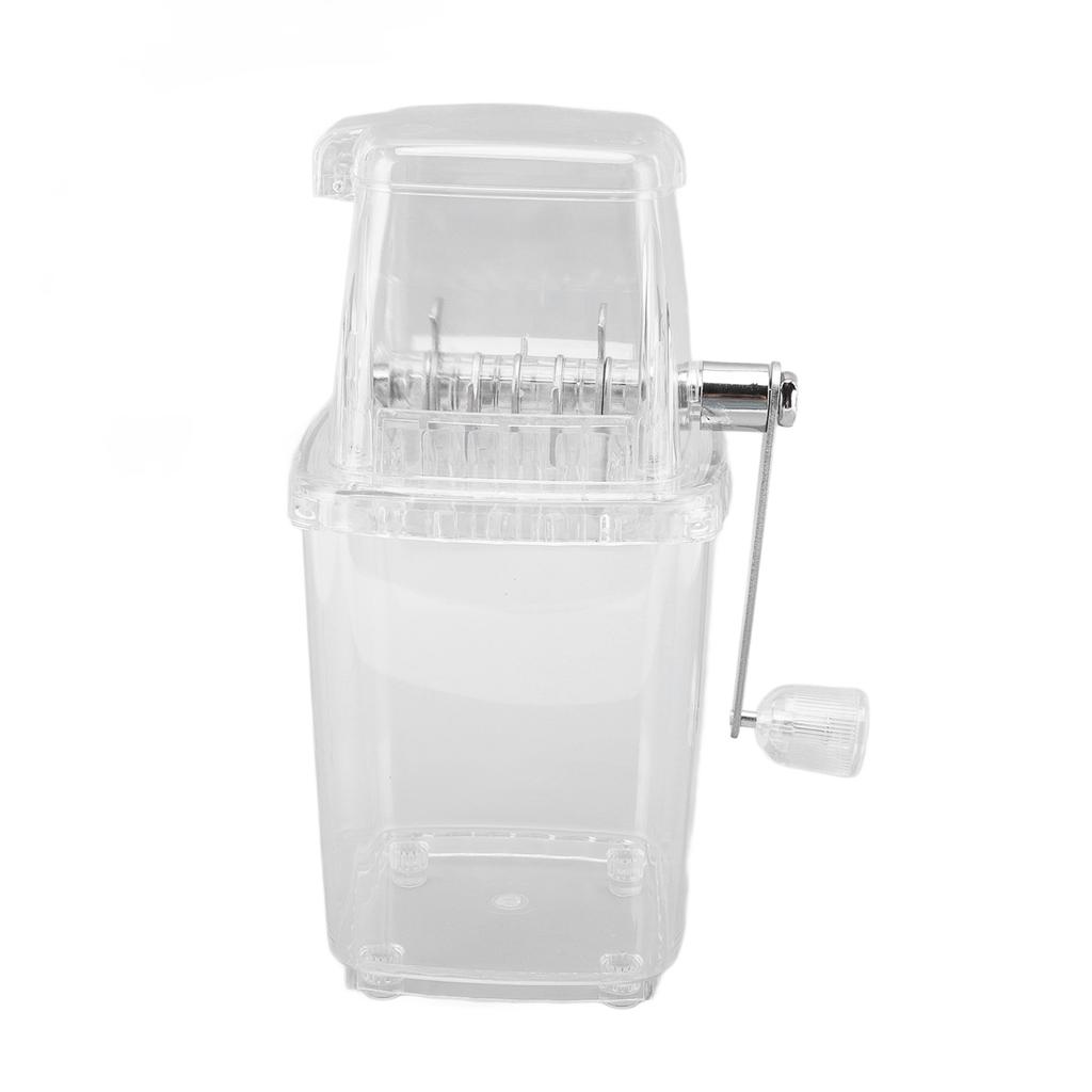 Hand Cranked Ice Crusher Clear Rustproof Multifunctional Manual Ice Crusher for Home Kitchen Transparent