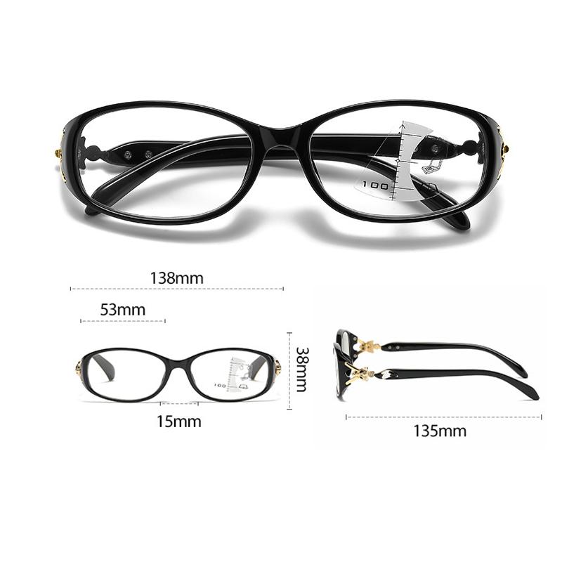 Nové luxusní multifokální brýle na čtení Pánské Retro Blokování modrého světla Presbyopie Dámské Elegantní liščí tvar Vzhled na blízko i na dálku Brýle