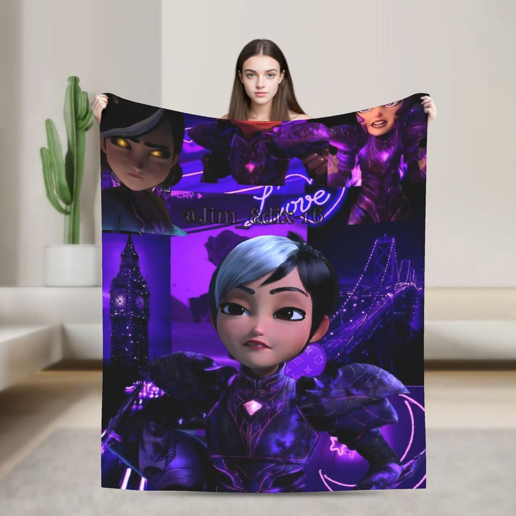 Trollhunters Tales Of Arcadia Flannel Blankets Soft Durable Throw Blanket for Couch Chair Travel Office Bedspread Sofa Bed Cover