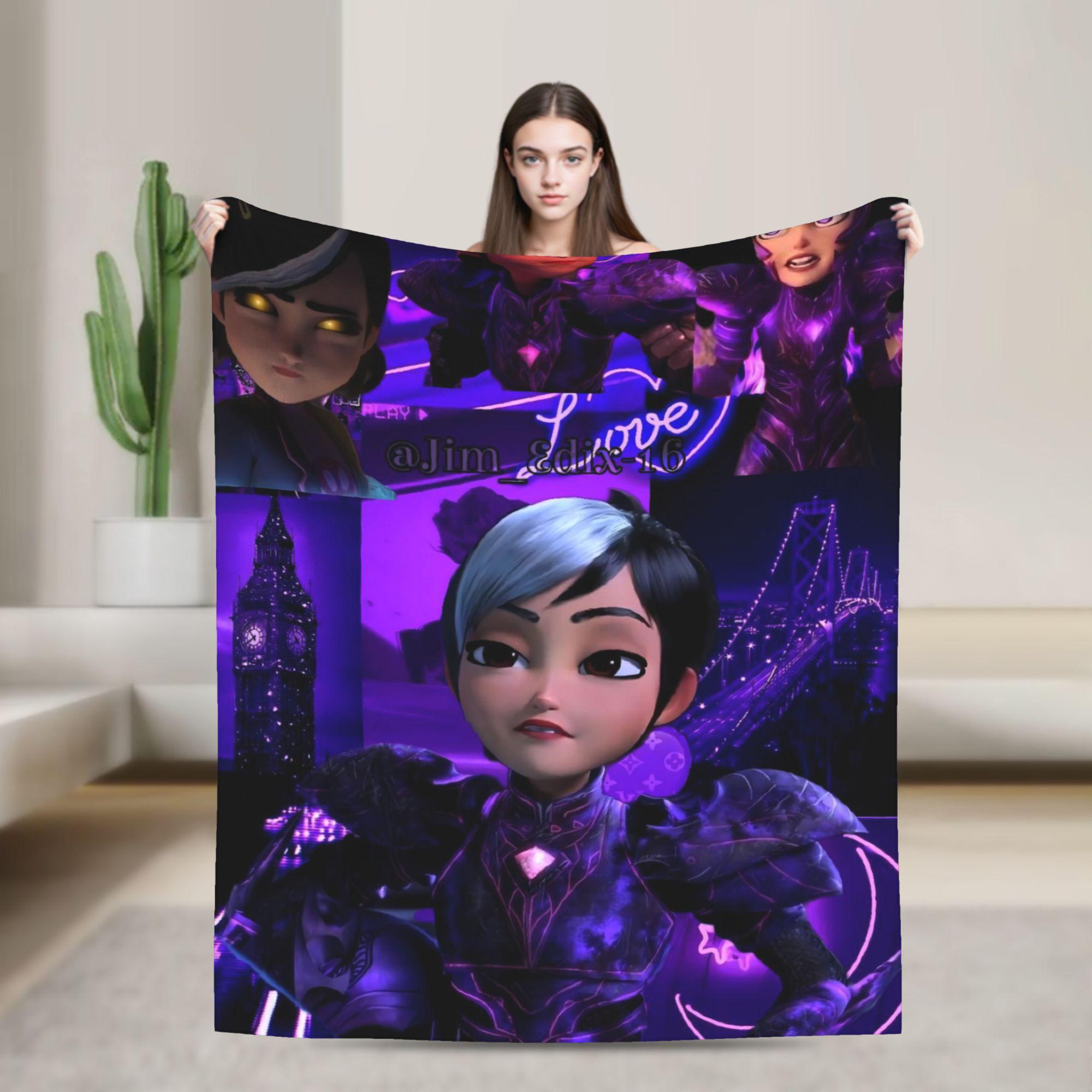 Trollhunters Tales Of Arcadia Soft Warm Blanket  Picnic Plush Throw Blanket Pattern Living Room Flannel Bedspread Sofa Bed Cover 75X95CM