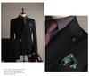 Men's High-End Slim-Fit Suit Set: Business Formal, Groomsman, Wedding Groom's Wear, Wrinkle-Resistant Jacket