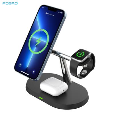 3 In 1 Magnetic Wireless Charger Stand For Iphone 14 13 12 Pro Max Mini Magnet 15w Fast Charging Pad For Apple Watch 7 Airpods 3