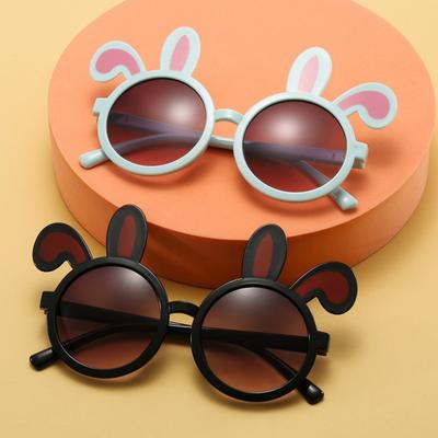 Girls Boys Cartoon Sunglasses Fashion Rabbit Ears Children Sun Glasses Baby Goggles Outdoor UV400 Protection Travel Glasses.