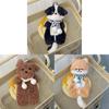 Plush Dog Cartoon Pen Case With Fluffy Material For Kids And Students