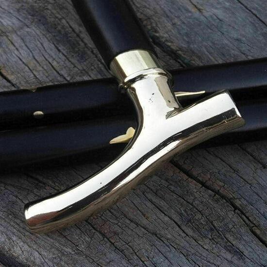 Antiker Stil Viktorianisch Vintage Designer Messinggriff Gehstock Holzspazierstock