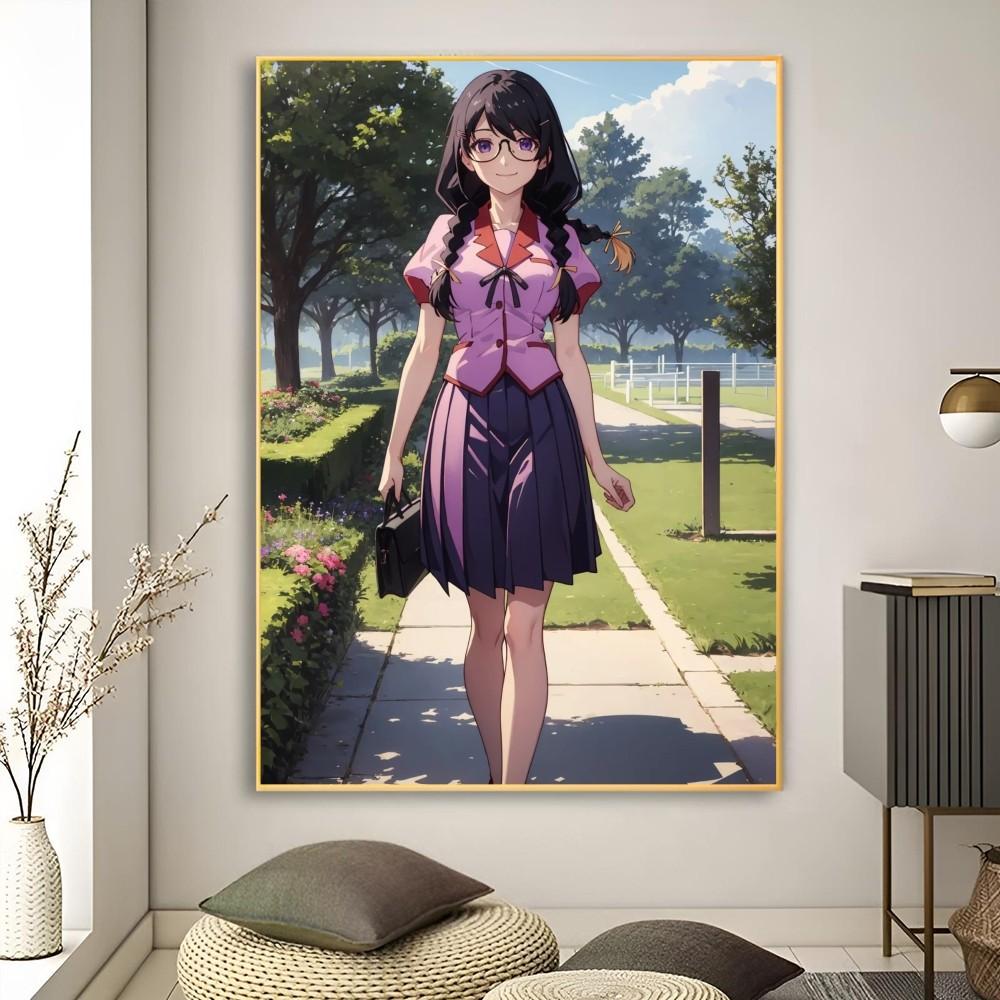 1pc Hanekawa Tsubasa Anime Kizumonogatari Poster Poster Art Print Bar Living Room Furniture Decor