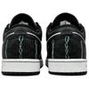 Jordan Air Jordan 1 Abrasion Resistant Low top Vintage Basketball Shoes Men's Black White 553558-132(Team96-S-BOX)