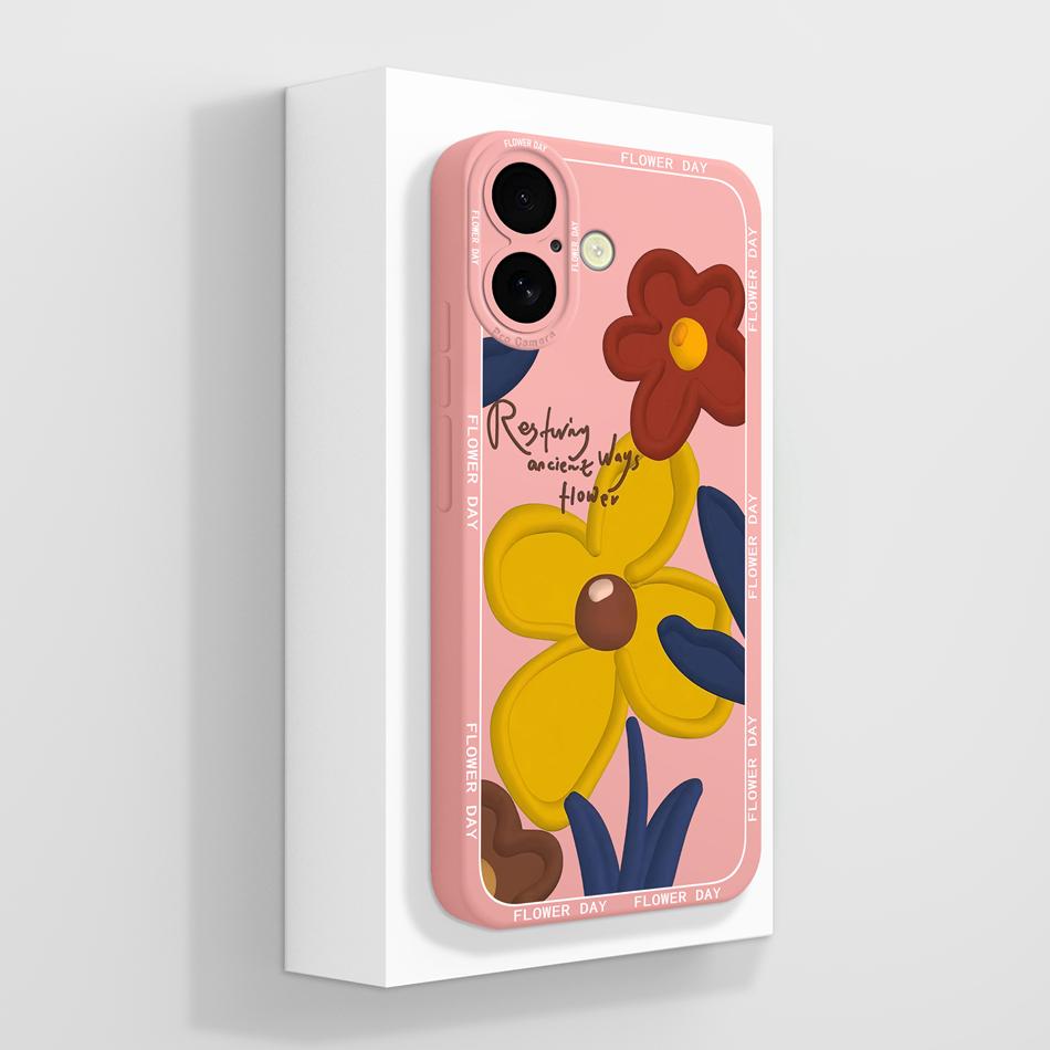 Cute Panda Case For iPhone 16 /16Plus/16Pro/16ProMax iPhone16+ Back Cover Sof Liquid Silicone Full Protection Bumper Funda Coque