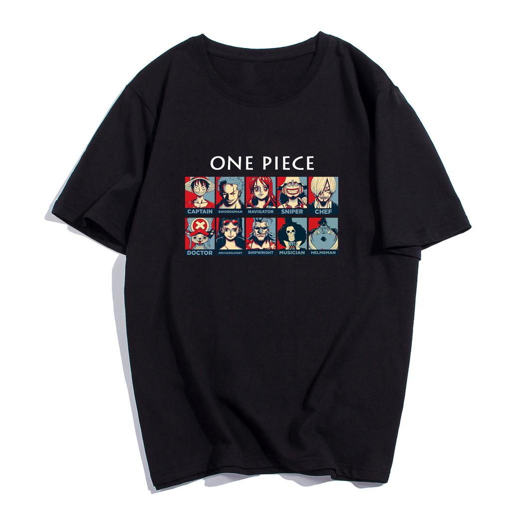 ONE PIECE Tshirt Mens Pure Cotton Casual Tshirt Round Neck Short Sleeve Clothing Summer Sports Casual Short Sleeve Popular Top