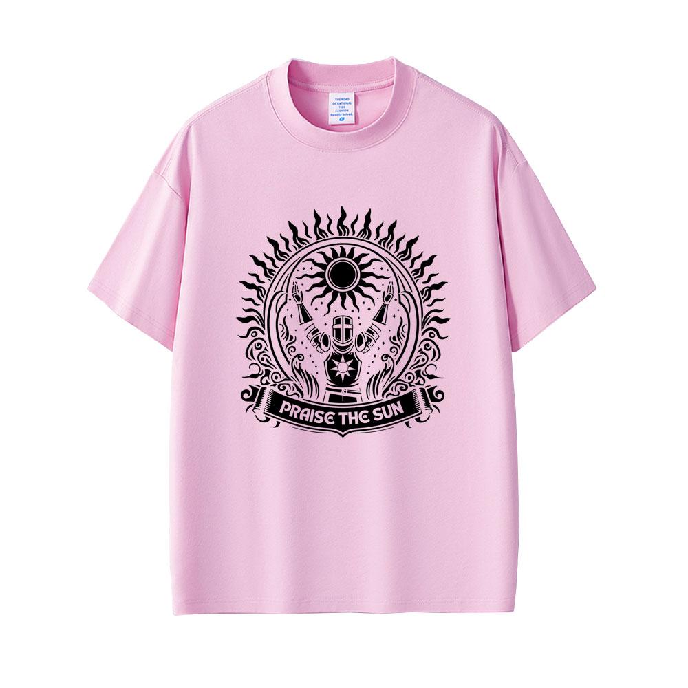 Dark Souls Praise The Sun Tshirt Men Women Fashion Gothic Rock Tshirts Mens 100 Cotton Vintage T Shirt Game Lovers Fans Gift