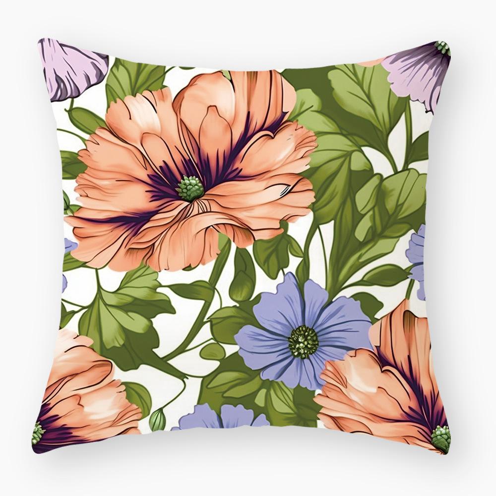 New Plant Floral Printed Sofa Pillowcase Source Waist Pillowcase