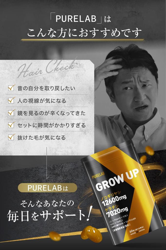 PURELAB Saw Palmetto Keratin Noni Lycopene Supplement 30 Days Supply with a Pharmaceutical Domestic Production Functional Food 12,600mg 7,020mg