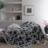 Sofa Towel Anti-cat Scratch Jacquard Black Flower Graffiti Thickened Thick Sofa Blanket Sofa Cover