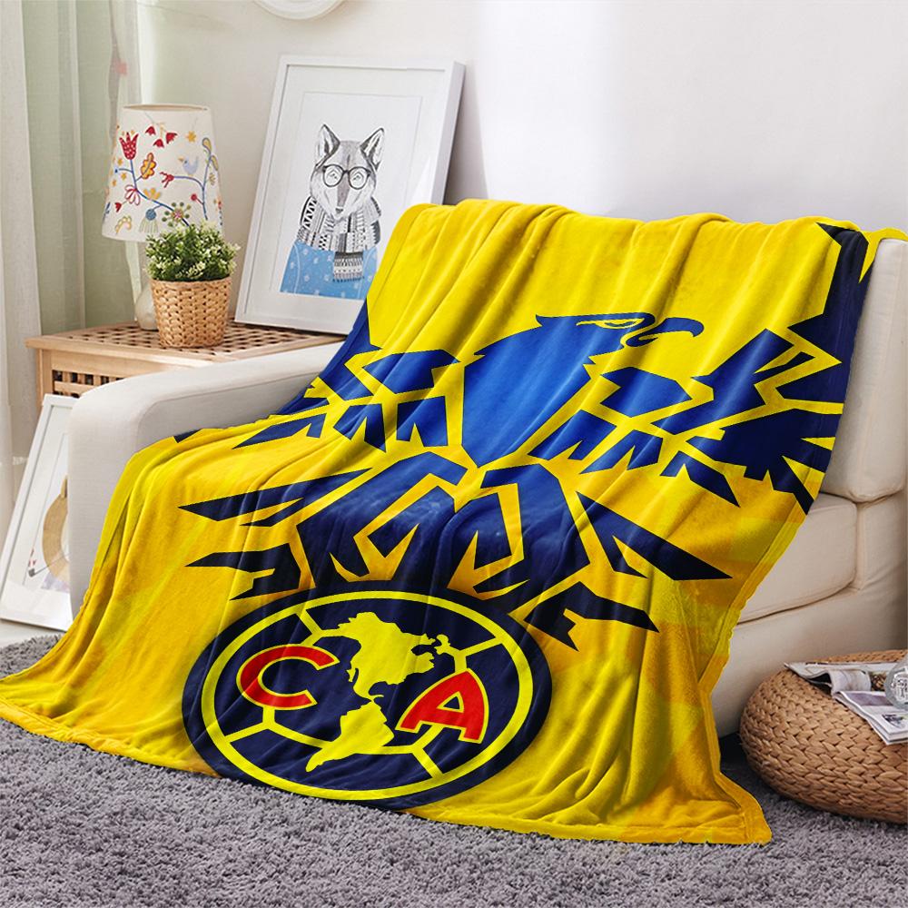 Club America Print Flannel Blanket, High quality Comfortable for All Seasons, Home Decor, Warmth and Comfort, Perfect for Christmas Gifts