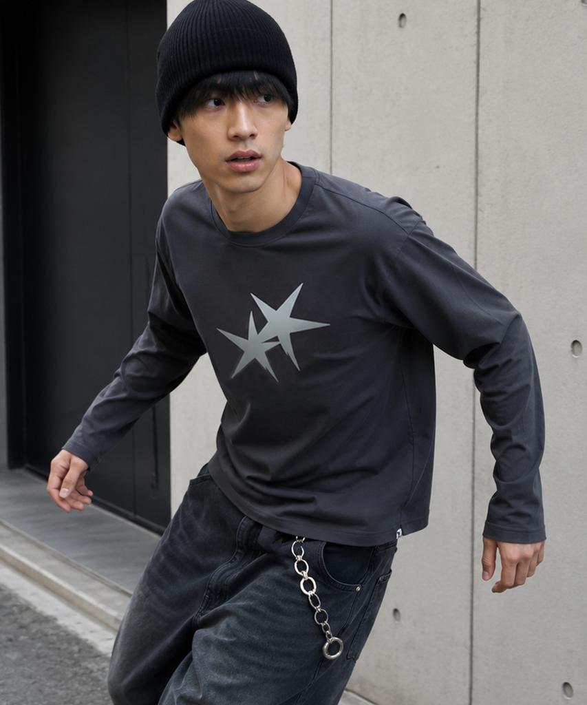 GRAVER ORDINARY [Odnr Unisex] Twins Star Long Sleeve T-Shirt_3Color